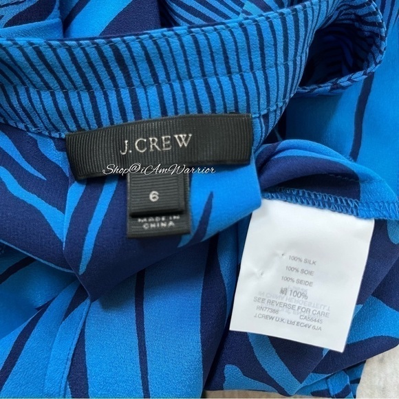 J.Crew NWT 2PC palm frond print silk top & matching linen pants *shop@iamwarrior - Picture 9 of 17